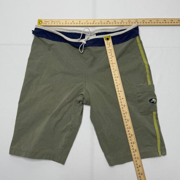 Vintage Hanes Sport Olive Green XL Cargo Shorts w/ Stripe & Custom Waist - Picture 5 of 5